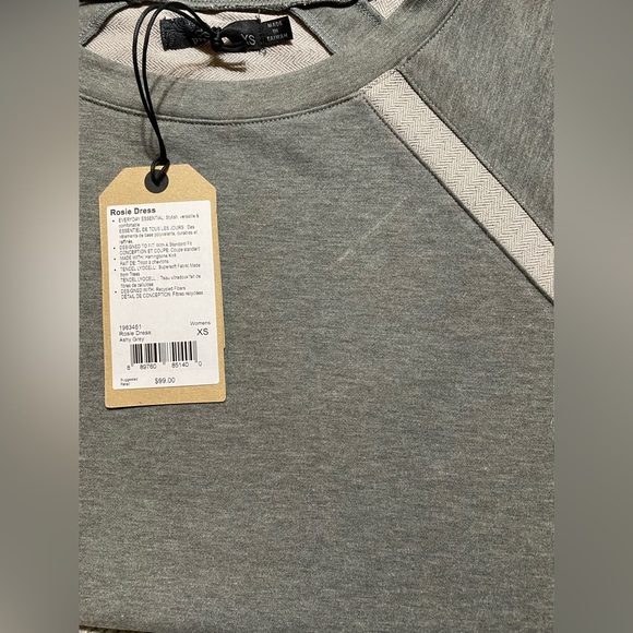 NWT PRANA ROSIE DRESS SIZE XS IN ASHLY GREY - Picture 4 of 11